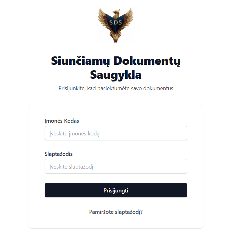 Prisijungimo forma